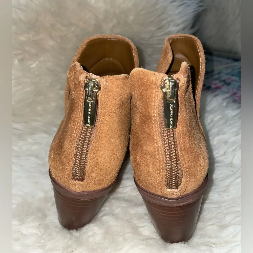 Vince Camuto Bibestie Booties Ankle Boots Brown Suede 7.5
